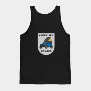 Jeep Life Jeep Wrangler Offroad 4x4 - Blue Tank Top